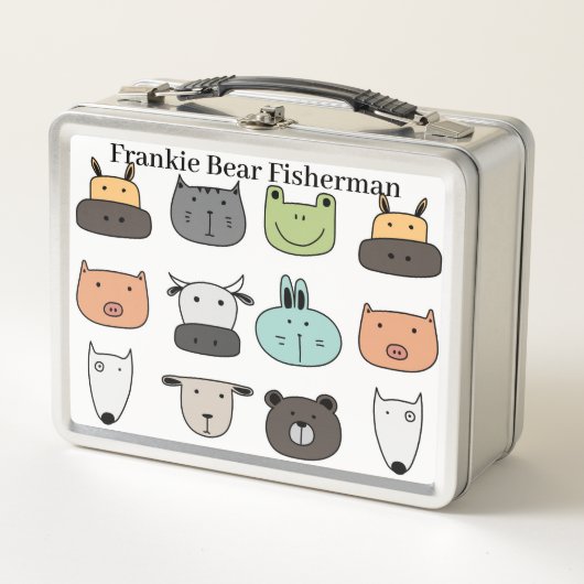 Lunchbox aanpassen - Animal Faces (Voorkant)