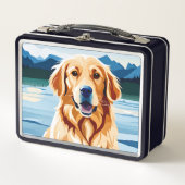 Lunchbox Blue golden retriever (Voorkant)