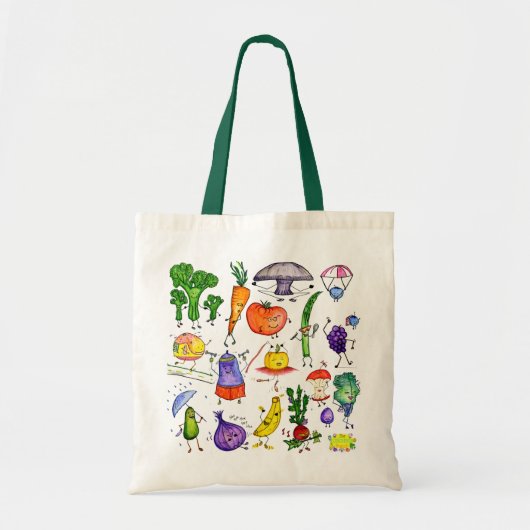 Lunchbox Bunch Bag groene riem Tote Bag (Voorkant)
