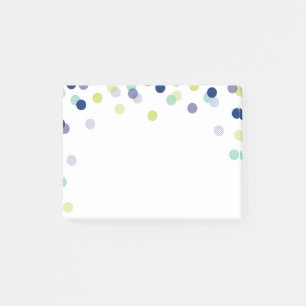 LUNCHBOX LOVE NOTA modern bold confetti blue green Post-it® Notes