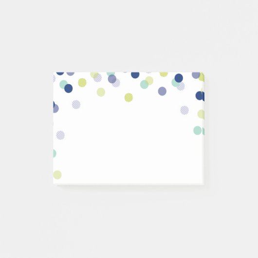 LUNCHBOX LOVE NOTA modern bold confetti blue green Post-it® Notes (Voorkant)
