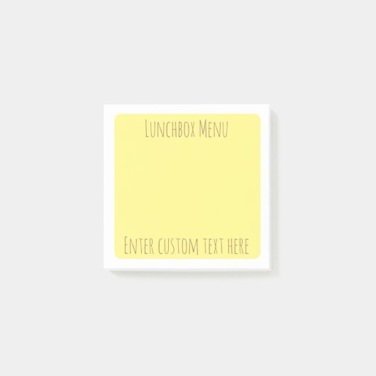 Lunchbox Menu Schattigee lunchnotities Post-it® Notes (Voorkant)