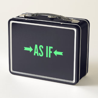 Lunchbox met 90s-slogan, zwarte metalen lunchbox