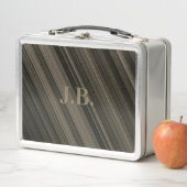 Lunchbox met bruine strepen (In situ)