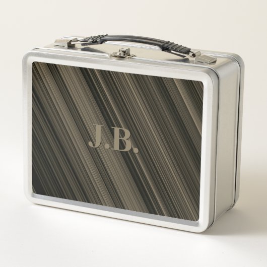 Lunchbox met bruine strepen (Voorkant)