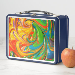 lunchbox met draaiende verf