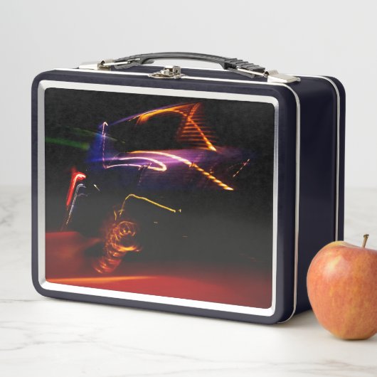 lunchbox met paarse auto's (In situ)