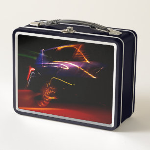 lunchbox met paarse auto's