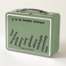 LUNCHBOX met Unisex-namen /ZAZZLE METROPOLM