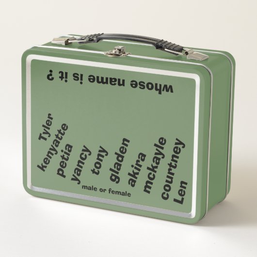 LUNCHBOX met Unisex-namen /ZAZZLE METROPOLM (Voorkant)