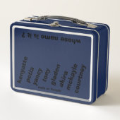 Lunchbox met Unisex Names bY metropolim (Voorkant)