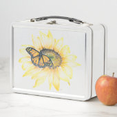 Lunchbox - Monarch op Zonnebloem (In situ)