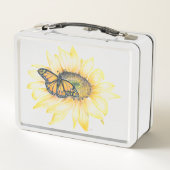 Lunchbox - Monarch op Zonnebloem (Achterkant)