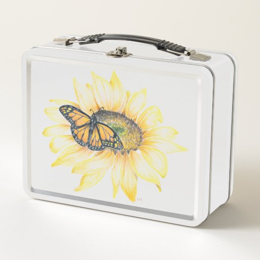 Lunchbox - Monarch op Zonnebloem (Voorkant)