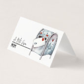 Lunchbox Notities Gepersonaliseerd met Jouw naam Visitekaartje (Voorkant)