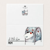 Lunchbox Notities Gepersonaliseerd met Jouw naam Visitekaartje (Buitenkant ongevouwen)