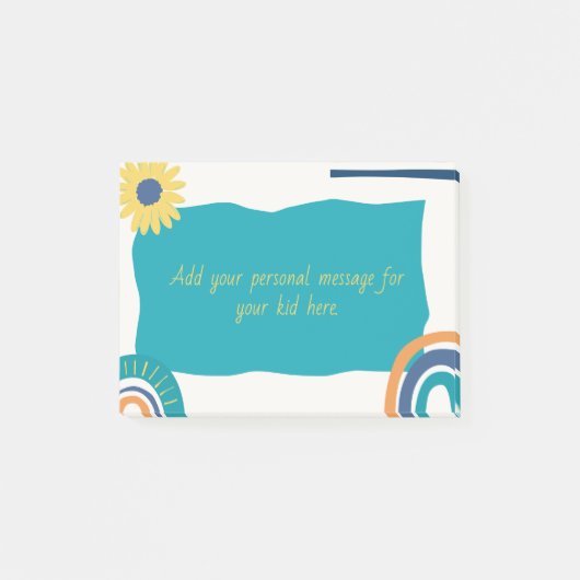 Lunchbox-notities voor uw kinderen, gepersonalisee post-it® notes (Voorkant)