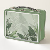 Lunchbox van gebladerte metaal (Voorkant)