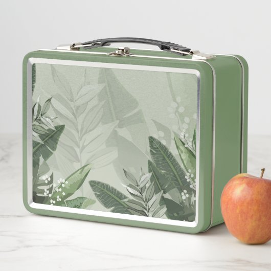 Lunchbox van gebladerte metaal (In situ)