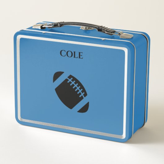 Lunchbox van het Metaal van het football in (Achterkant)
