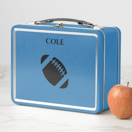 Lunchbox van het Metaal van het football in (In situ)