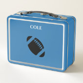 Lunchbox van het Metaal van het football in (Achterkant)