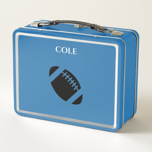 Lunchbox van het Metaal van het football in (Achterkant)