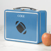 Lunchbox van het Metaal van het football in (In situ)