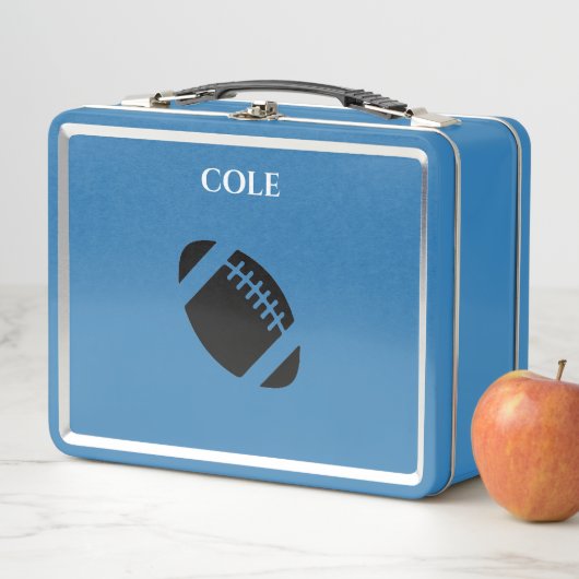 Lunchbox van het Metaal van het football in (In situ)