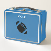 Lunchbox van het Metaal van het football in (Voorkant)