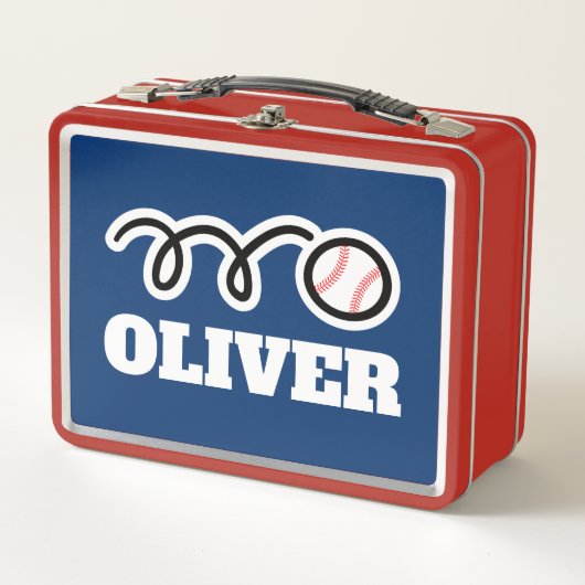 lunchbox van kind met aangepaste honkbalsporten (Voorkant)