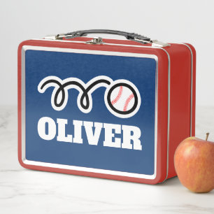 lunchbox van kind met aangepaste honkbalsporten