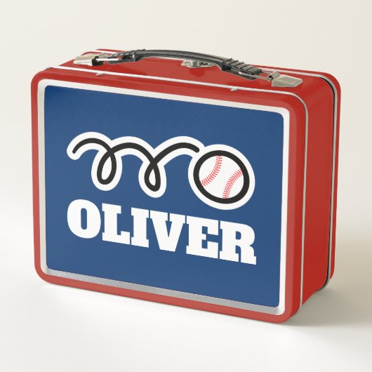 lunchbox van kind met aangepaste honkbalsporten (Achterkant)