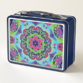 Lunchbox van weelderig kaleidoscoop metaal (Achterkant)