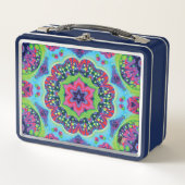 Lunchbox van weelderig kaleidoscoop metaal (Voorkant)