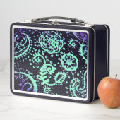 Lunchbox zeegroene en paarse verloop design (In situ)