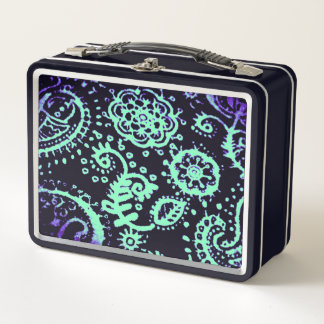 Lunchbox zeegroene en paarse verloop design
