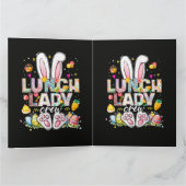 Lunchdame bemanning Grappige Bunny Kaart (Binnen)