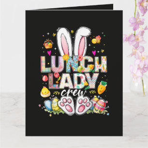 Lunchdame bemanning Grappige Bunny Kaart