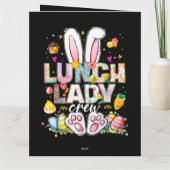 Lunchdame bemanning Grappige Bunny Kaart (Achterkant)
