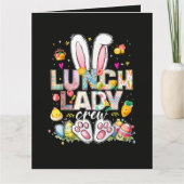 Lunchdame bemanning Grappige Bunny Kaart (Voorkant)