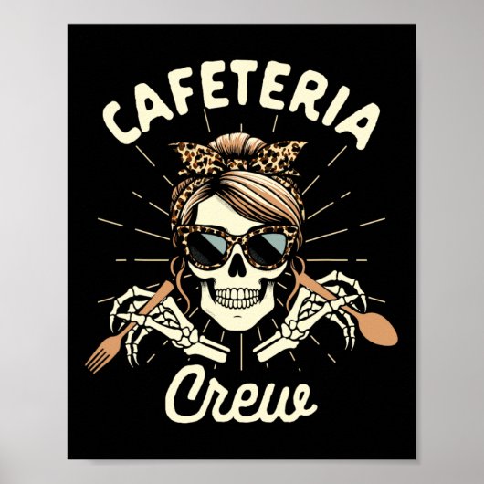 Lunchdame Cafetariamedewerkster Squad Skelet Cafet Poster (Voorkant)