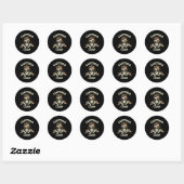 Lunchdame Cafetariamedewerkster Squad Skelet Cafet Ronde Sticker (Vel)