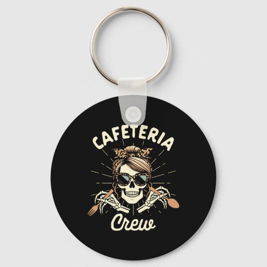 Lunchdame Cafetariamedewerkster Squad Skelet Cafet Sleutelhanger (Voorkant)