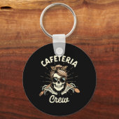 Lunchdame Cafetariamedewerkster Squad Skelet Cafet Sleutelhanger (Voorkant)