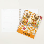 Lunchdame die eten serveert op school planner (Display)