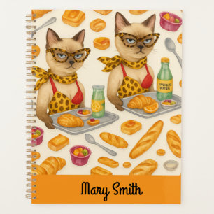 Lunchdame die eten serveert op school planner