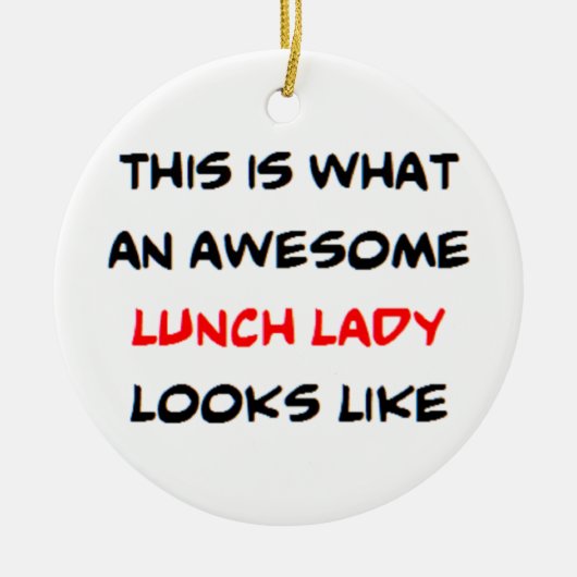lunchdame, geweldig keramisch ornament (Voorkant)