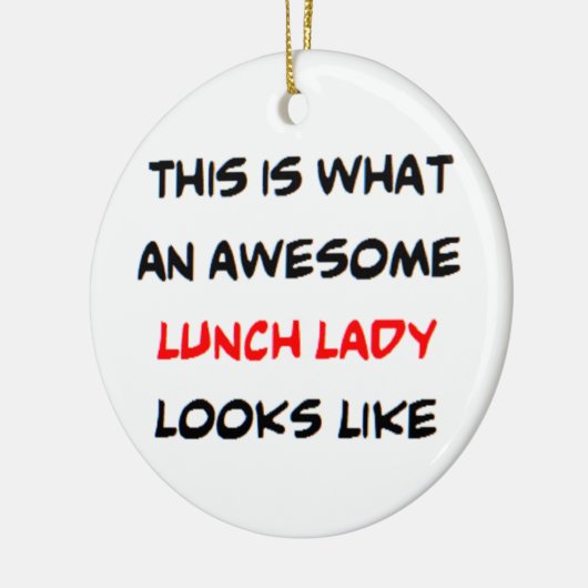 lunchdame, geweldige keramisch ornament (Links)