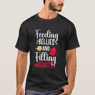 Lunchdame hartelijk schoolkantinemedewerker t-shirt